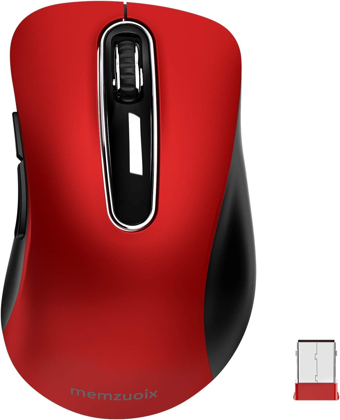 memzuoix 2.4G Wireless Mouse, 1400 DPI Computer Mice with USB Receiver, Portable Wireless USB Mouse Battery Powered Cordless Mice for Laptop, PC, Desktop, 5 Buttons - Image 2