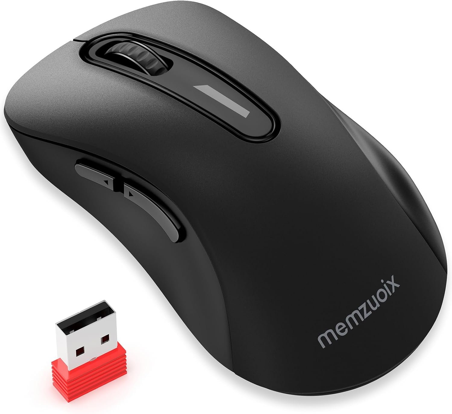 memzuoix 2.4G Wireless Mouse, 1400 DPI Computer Mice with USB Receiver, Portable Wireless USB Mouse Battery Powered Cordless Mice for Laptop, PC, Desktop, 5 Buttons