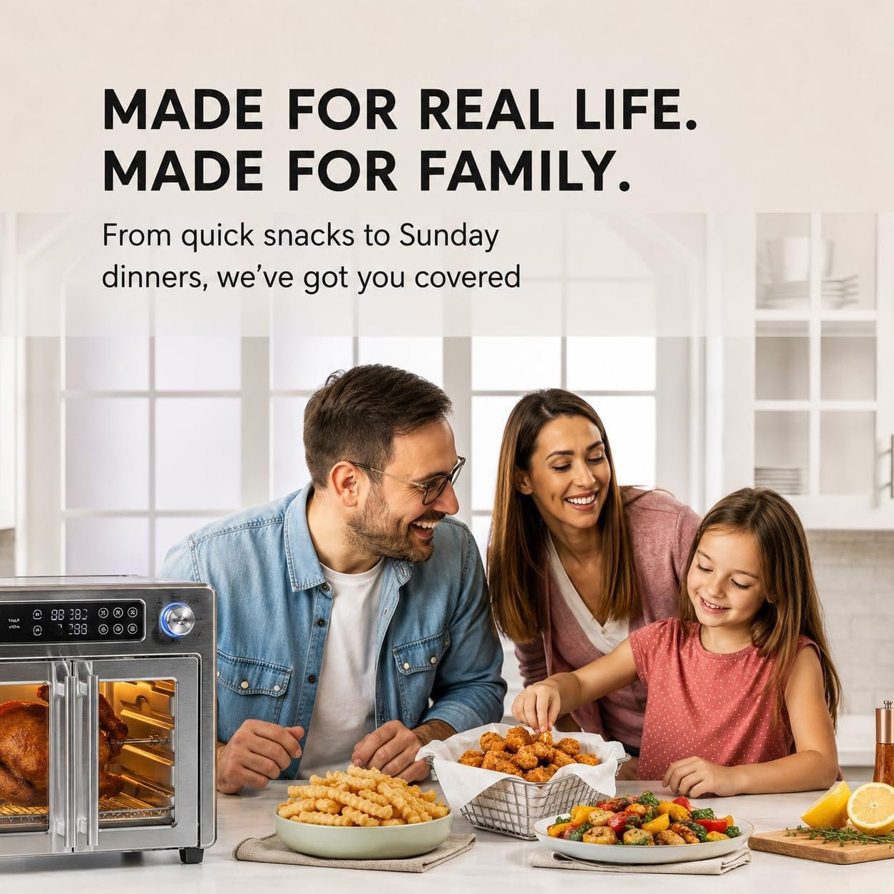 Emeril Lagasse Extra Large French Door Air Fryer Toaster Oven Combo, 24 Cooking Functions and Digital Controls, 7 Accessories Included, Stainless Steel Finish, 26QT Capacity - Image 6